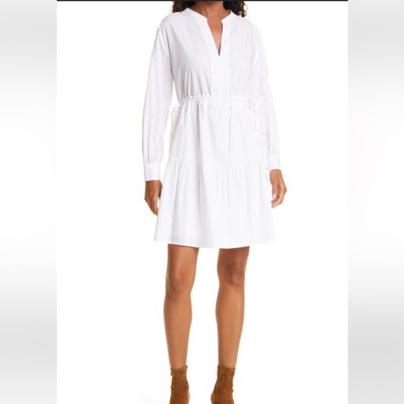 NWT XXL white dress with tie waist. - Picture 1 of 5